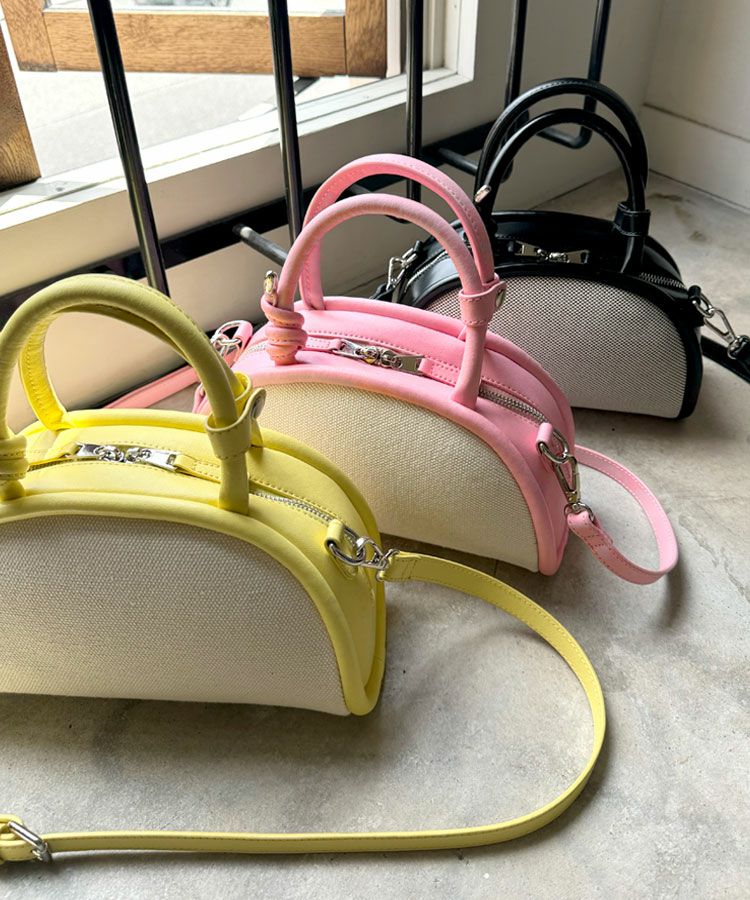 2wayキャンバスラウンドボストンBAG[C]