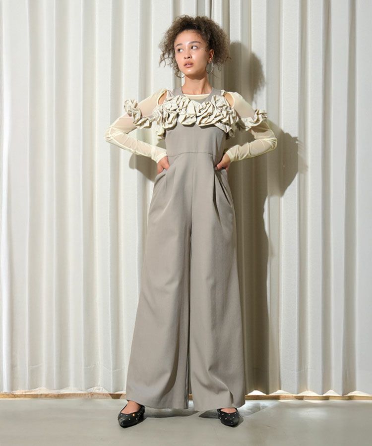 ANDRESD ruffled bustier pants ドレス セール】ラッフルビスチェパンツドレス / ruffled bustier pants