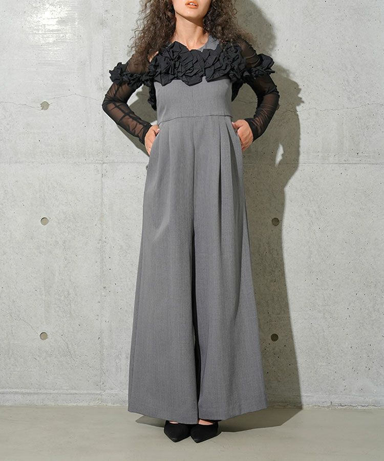 ANDRESD ruffled bustier pants ドレス セール】ruffled bustier pants dress / ラッフルビスチェパンツ
