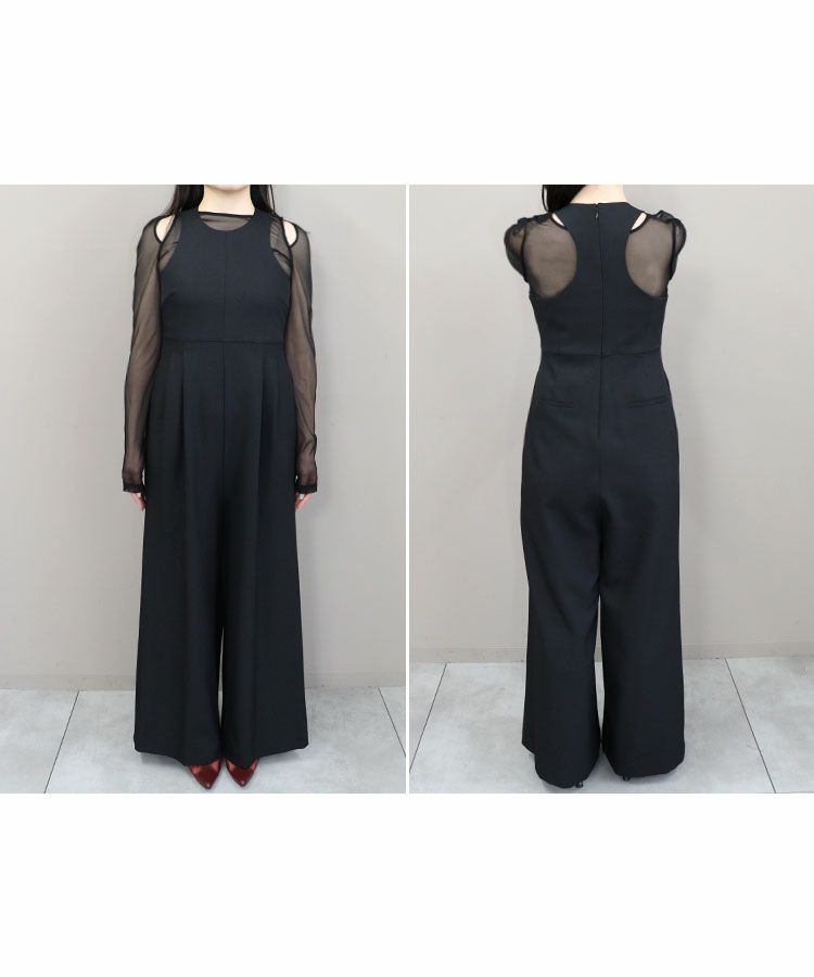 ruffled bustier pants dress[8FS]