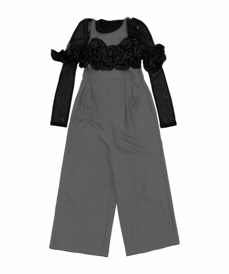 ANDRESD ruffled bustier pants ドレス セール】ruffled bustier pants dress / ラッフルビスチェパンツ