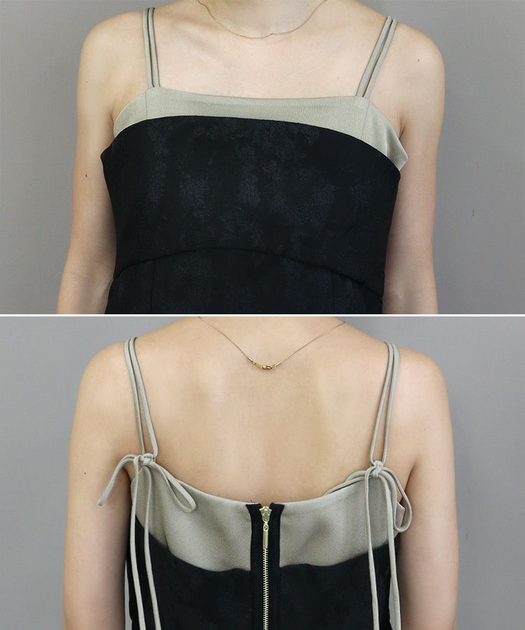 ワンピース ANDRESD jacquard zipper dress jacquard zipper dress