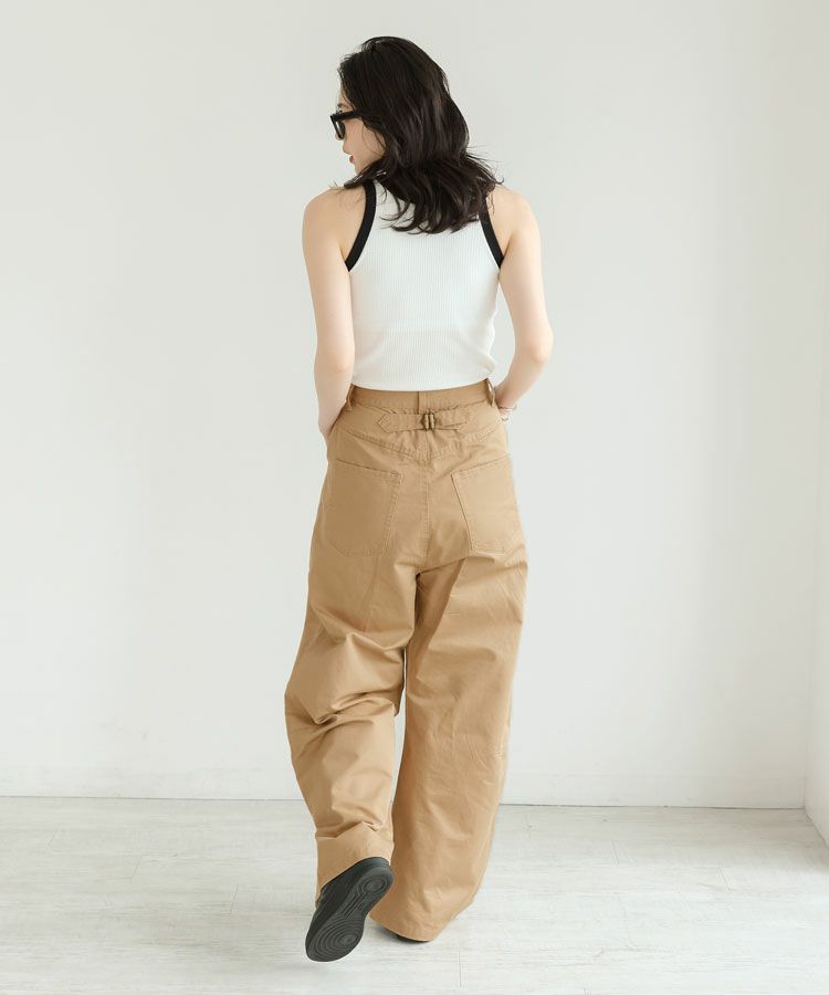 美品⭐︎room306 カーブパンツ　ウエストデザイン　チノパン　ベージュ room306 CONTEMPORARY / Design Waist Curve Pants