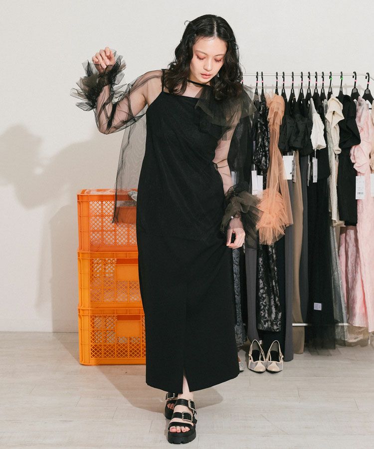 【ANDRESD】blooming tulle dress