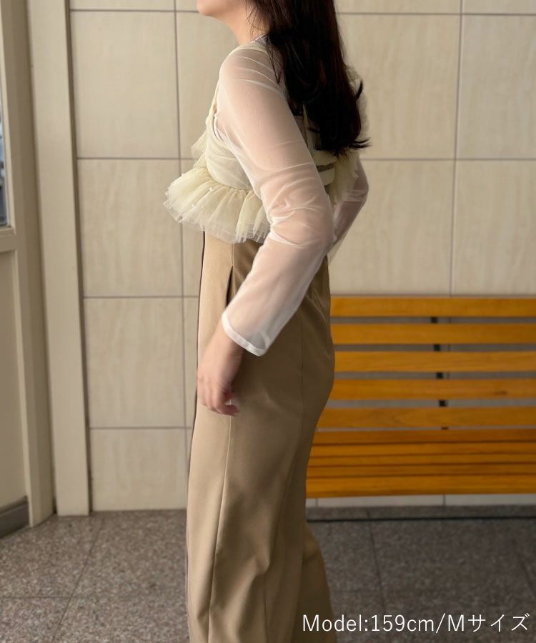 andresd pearl bustier dress ブラウン L pearl bustier dress