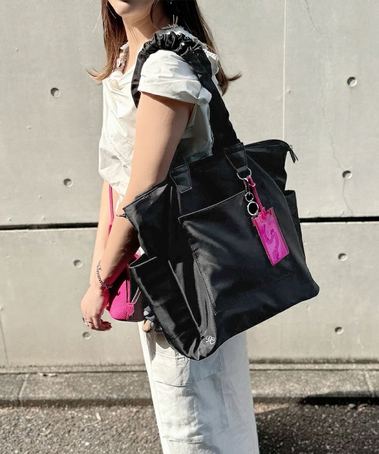 cocoさま専用☆キャンバスフリルリボンバッグ☆GODPIVA [新品タグ付き] cocoさま専用☆キャンバスフリルリボンバッグ☆GODPIVA [新品