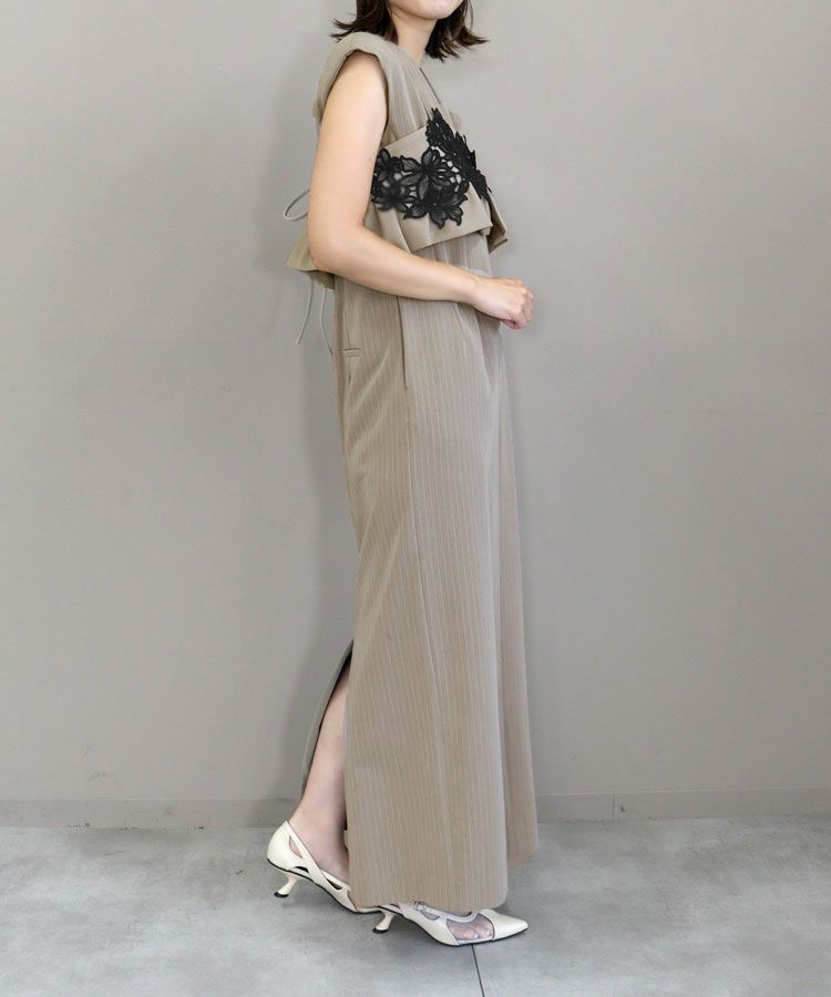 スーツ・フォーマル・ドレス pinstripe sleeveless bustier dress ANDRESD ドレス pinstripe sleeveless bustier dress / ピン