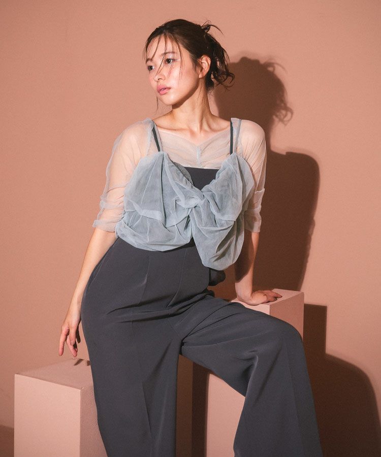 twisted bustier layered tops