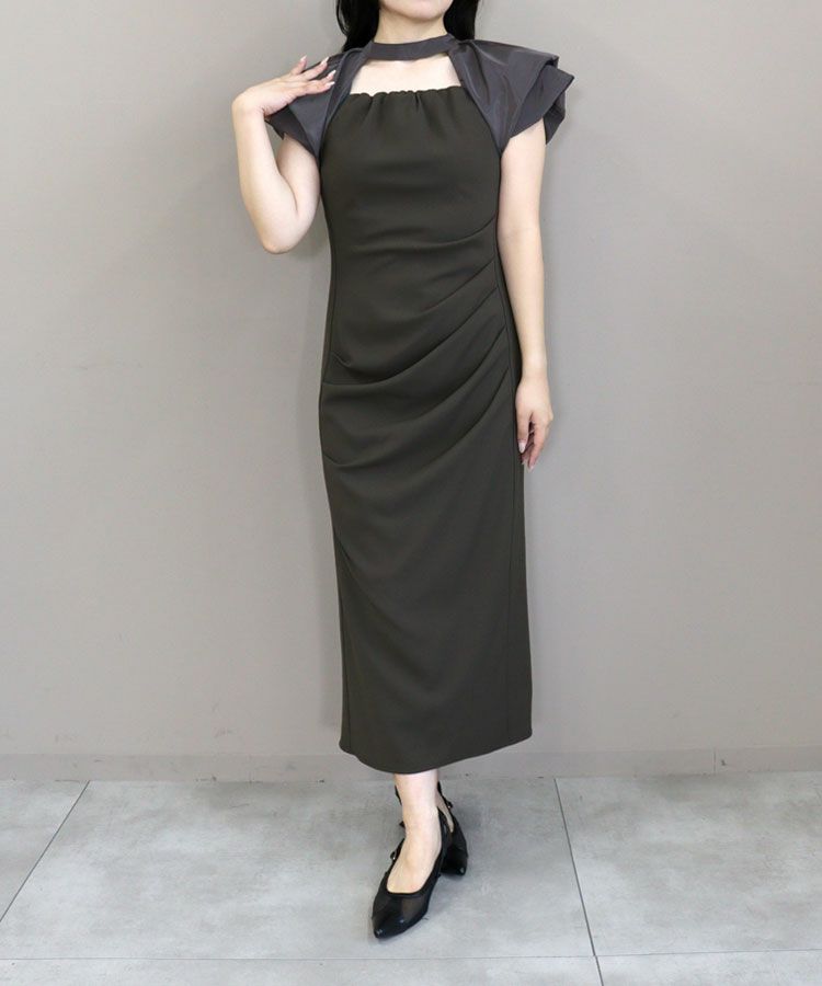 スーツ・フォーマル・ドレス ANDRESD drape dress BLACK drape dress