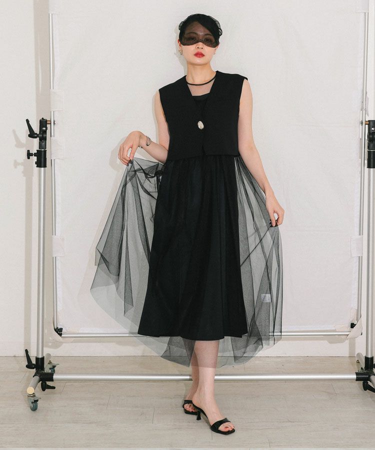 【新品】ANDRESD ANDRESD ジレ付チュールdress | DRESS,DRESS | ROOM903 online