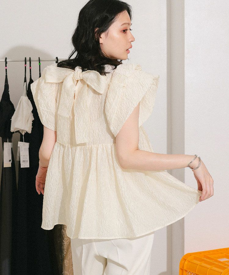 トップス Acka jacquard peplum bustier 5-22-25366963.jpg?v=1750423886