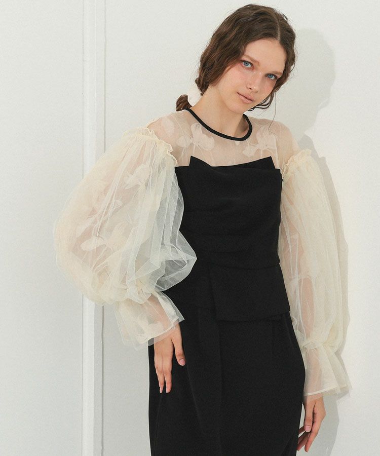 draped bustier flocky dress