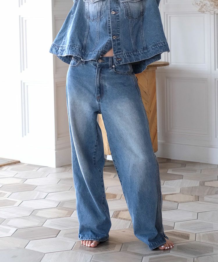 【ohnishi ai×Donobanコラボ】
サイドスリットデニム