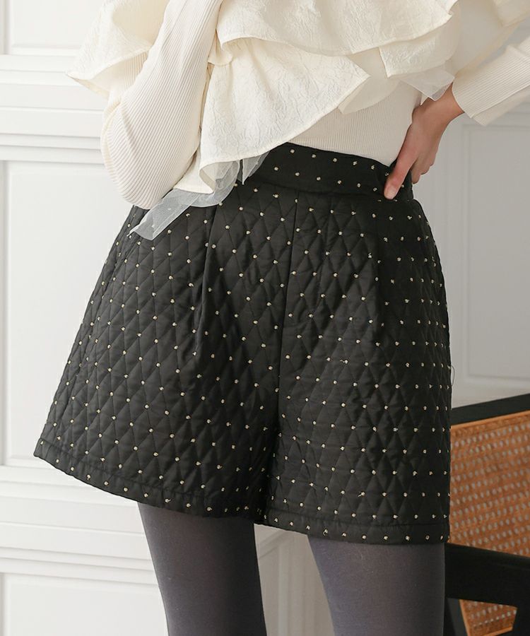 Donoban ドットキルティングショートパンツ