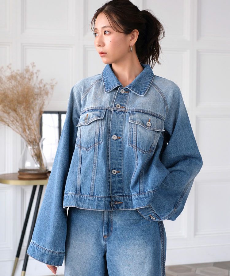 フレアデニムジャケット[C]