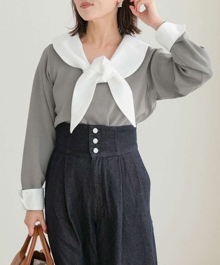Malbon セーラー襟ニットベスト×スカート S ✨完売希少 美品⛳ セーラー服 菱形編み模様ニットベスト学園風セーター セーター