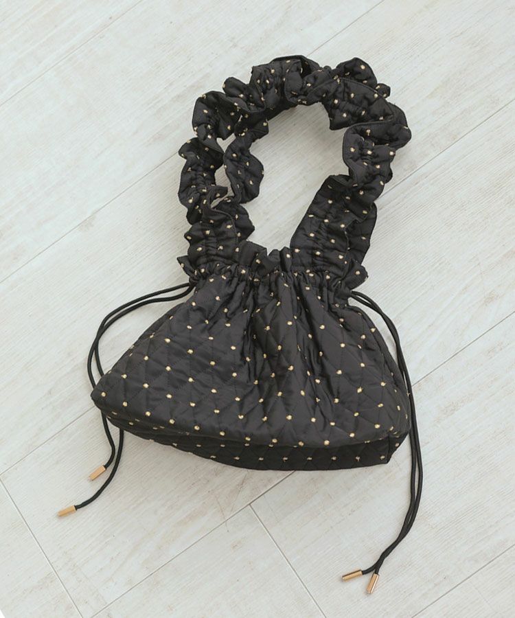 ドットキルティングバッグ