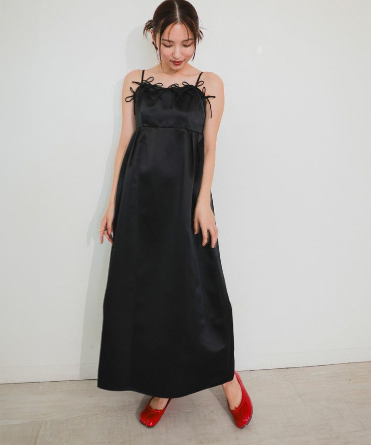 ribbons puffy volume dress[8FS]