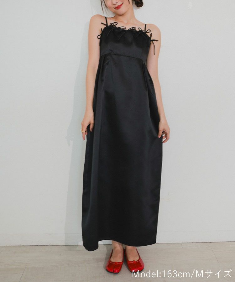 ribbons puffy volume dress[8FS]