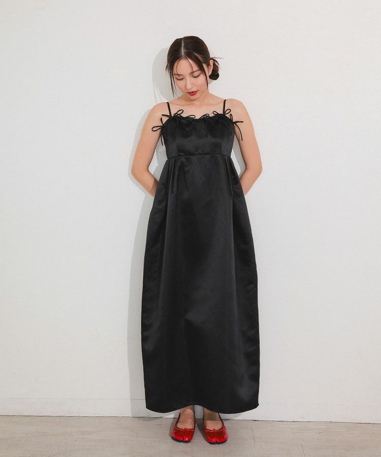 ribbons puffy volume dress[8FS]