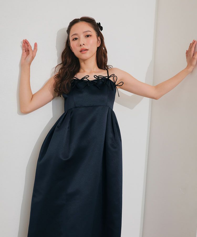 ribbons puffy volume dress[8FS]