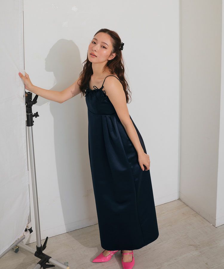 ribbons puffy volume dress[8FS]