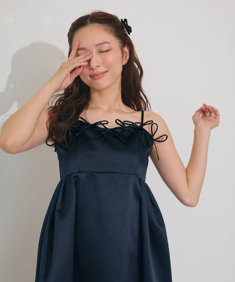ribbons puffy volume dress[8FS]