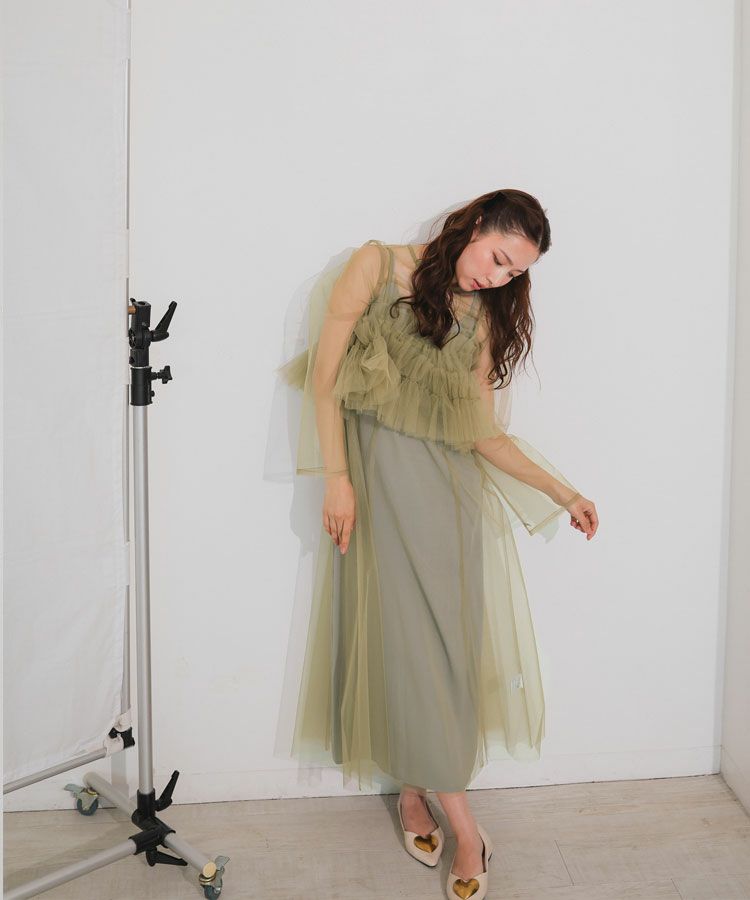 multiway volume tulle dress