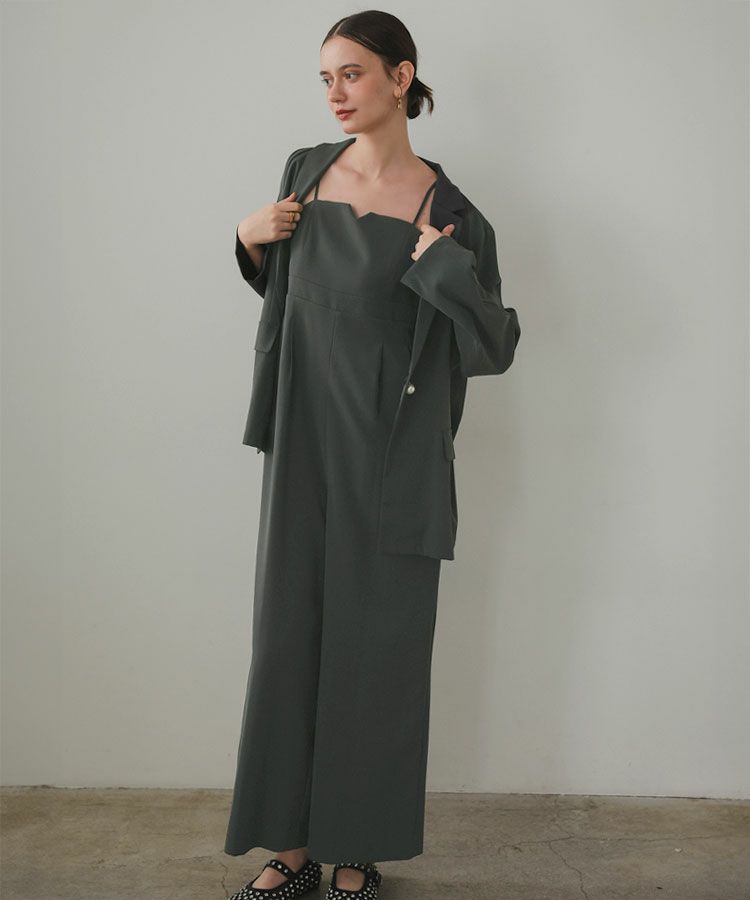 jacket and all-in-one setup dress