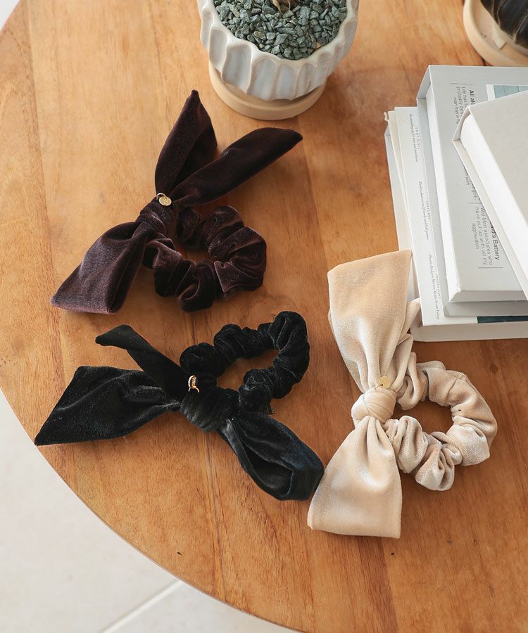 ベロアリボンシュシュ