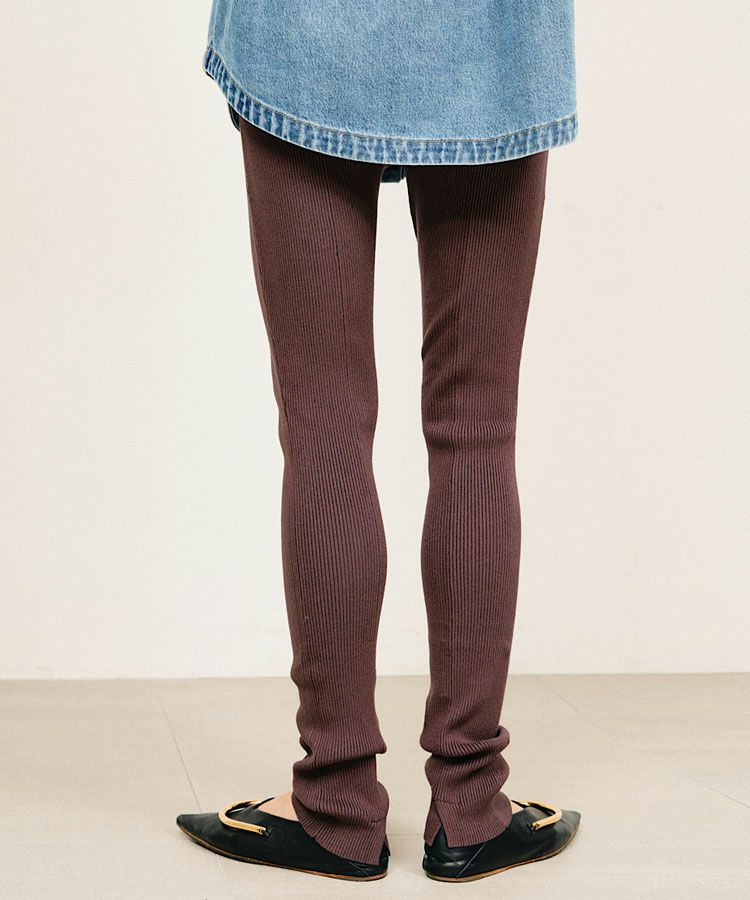 ルーズヘムリブニットレギンス