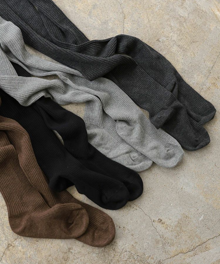 カラーリブタイツ